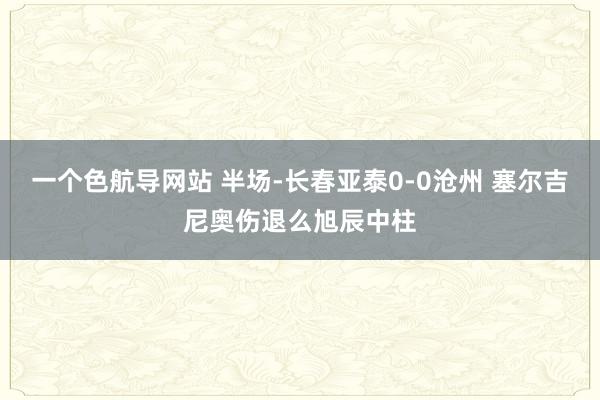 一个色航导网站 半场-长春亚泰0-0沧州 塞尔吉尼奥伤退么旭辰中柱