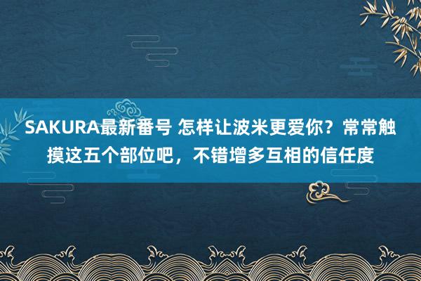 SAKURA最新番号 怎样让波米更爱你？常常触摸这五个部位吧，不错增多互相的信任度