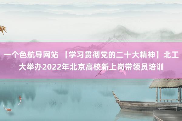 一个色航导网站 【学习贯彻党的二十大精神】北工大举办2022年北京高校新上岗带领员培训