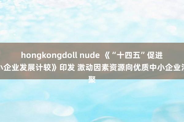 hongkongdoll nude 《“十四五”促进中小企业发展计较》印发 激动因素资源向优质中小企业汇聚